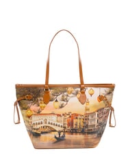 YNOT YESBAG Borsa shopping grande christmas venice - Borse Donna - 4