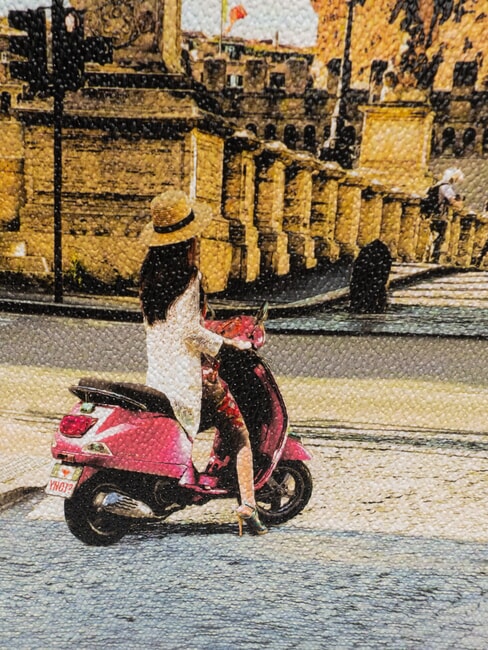 YESBAG Shopping Bag stampata ROMAN HOLIDAY - Borse Donna