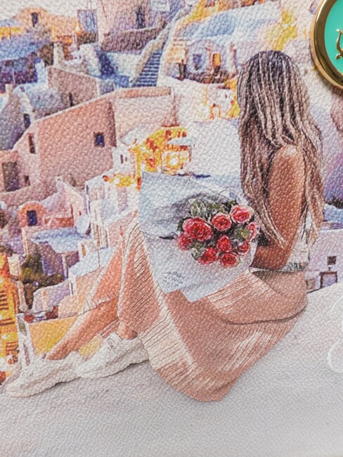 YESBAG Shopping Bag stampata greece sunset - Borse Donna