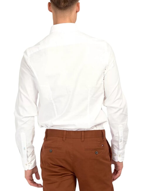 TH Camicia in cotone stretch manica lunga pvh classic white - Camicie Uomo