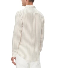 TOMMY HILFIGER TH Camicia a righe in lino regular fit wood ash / iced coffee stripe - Camicie Uomo - 2
