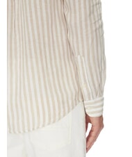 TOMMY HILFIGER TH Camicia a righe in lino regular fit wood ash / iced coffee stripe - Camicie Uomo - 3