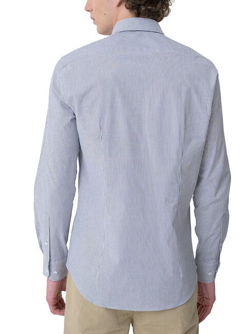 TH Camicia a maniche lunghe dark sapphire / white stripes - Camicie Uomo