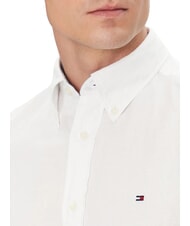 TOMMY HILFIGER TH Camicia button down a maniche corte optic white - Camicie Uomo - 3