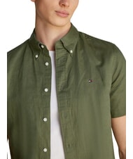 TOMMY HILFIGER TH Camicia button down a maniche corte battle green - Camicie Uomo - 3