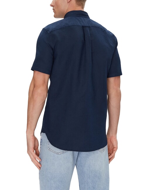 TH Camicia button down a maniche corte carbon navy - Camicie Uomo