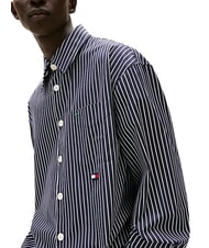 TOMMY HILFIGER TH Camicia maniche lunghe oversize navy - Camicie Uomo - 3
