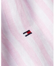 TOMMY HILFIGER TH Camicia a righe in lino regular fit classic pink / stripe - Camicie Uomo - 4