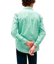 TOMMY HILFIGER TH Camicia in cotone a righine green beige color block - Camicie Uomo - 2