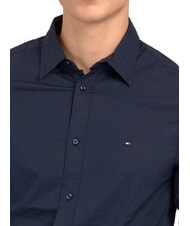 TOMMY HILFIGER TH Camicia a manica lunga cotone stretch navy blazer - Camicie Uomo - 3