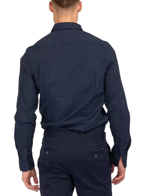 TH Camicia a manica lunga cotone stretch navy blazer - Camicie Uomo