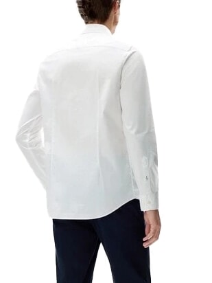 TH Camicia a manica lunga cotone stretch classic white - Camicie Uomo