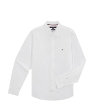 TOMMY HILFIGER TH Camicia a manica lunga cotone stretch classic white - Camicie Uomo - 3