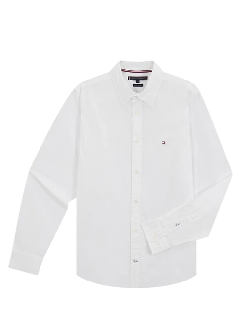 TH Camicia a manica lunga cotone stretch classic white - Camicie Uomo