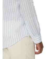 TOMMY HILFIGER TH Camicia a righe in lino regular fit dark night navy white breton stripe - Camicie Uomo - 4