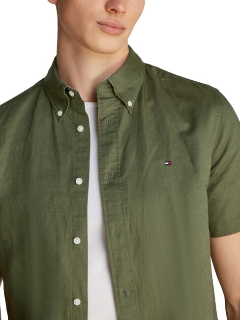 TH Camicia button down a maniche corte battle green - Camicie Uomo