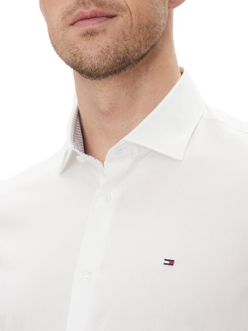 TH Camicia a manica lunga cotone stretch optic white - Camicie Uomo