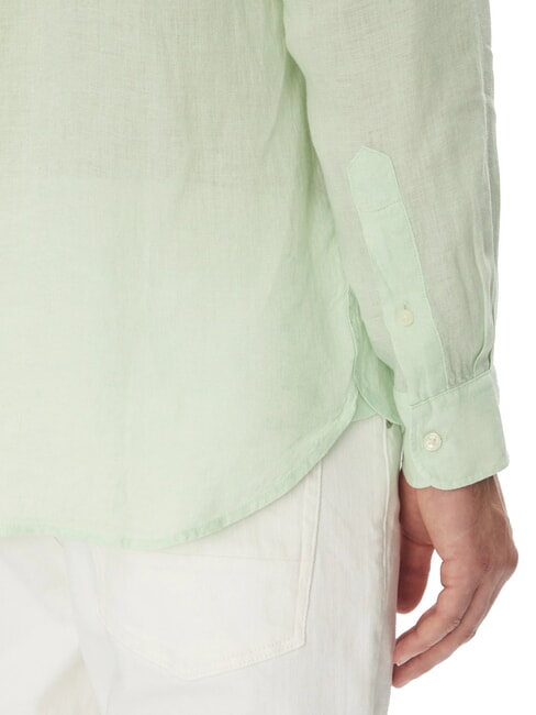 TH Camicia in lino manica lunga regular fit opal green - Camicie Uomo