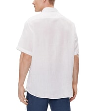 TOMMY HILFIGER TH Camicia manica corta lino regular fit optic white - Camicie Uomo - 2