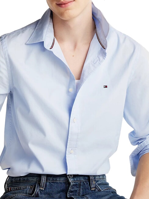 TH Camicia a maniche lunghe in cotone sweet blue - Camicie Uomo