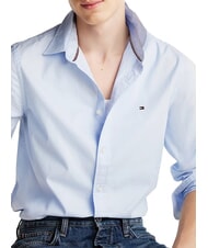TOMMY HILFIGER TH Camicia a maniche lunghe in cotone sweet blue - Camicie Uomo - 3