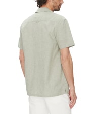 TOMMY HILFIGER TH JEANS Camicia manica corta lino cotone aruba green - Camicie Uomo - 2