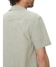 TOMMY HILFIGER TH JEANS Camicia manica corta lino cotone aruba green - Camicie Uomo - 4