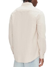 TOMMY HILFIGER TH JEANS Camicia manica lunga misto lino relic tan - Camicie Uomo - 2