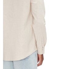 TOMMY HILFIGER TH JEANS Camicia manica lunga misto lino relic tan - Camicie Uomo - 4