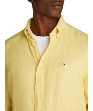 TOMMY HILFIGER TH Camicia in lino manica lunga regular fit citronella - Camicie Uomo - 3