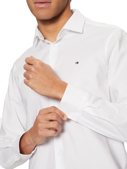 TH Camicia a maniche lunghe slim fit optic white - Camicie Uomo