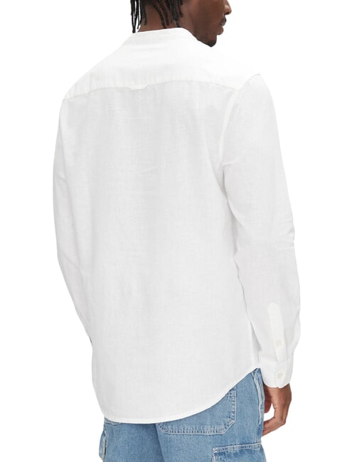 TH JEANS Camicia colletto coreana misto lino ecru - Camicie Uomo