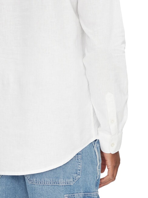 TH JEANS Camicia colletto coreana misto lino ecru - Camicie Uomo