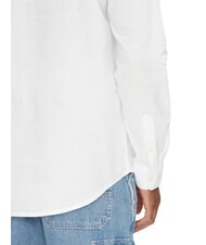 TOMMY HILFIGER TH JEANS Camicia colletto coreana misto lino ecru - Camicie Uomo - 4