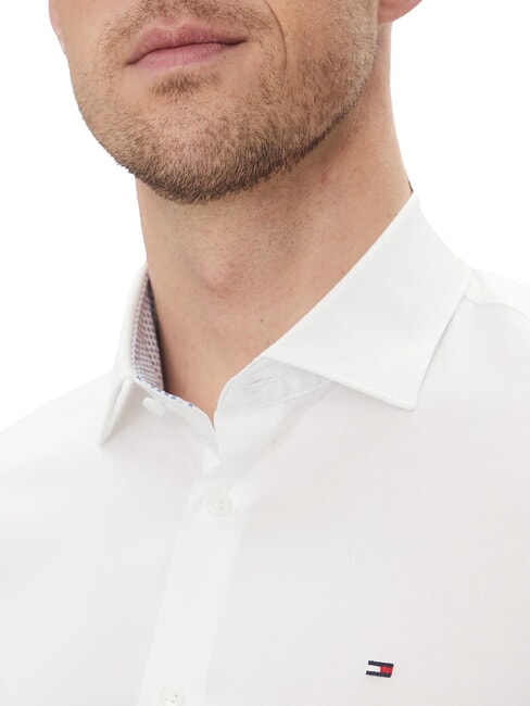 TH Camicia a manica lunga cotone stretch optic white - Camicie Uomo