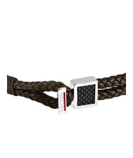 SECTOR BANDY Bracciale uomo in pelle intrecciata brown - Bracciali Uomo - 3