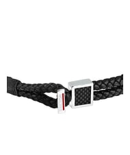 SECTOR BANDY Bracciale uomo in pelle intrecciata Nero - Bracciali Uomo - 3