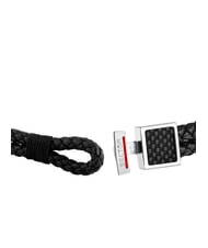 SECTOR BANDY Bracciale uomo in pelle intrecciata Nero - Bracciali Uomo - 4