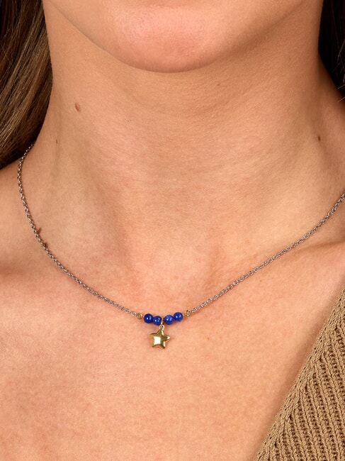 TALISMANI Collana con agata blu e stellina blu - Collane