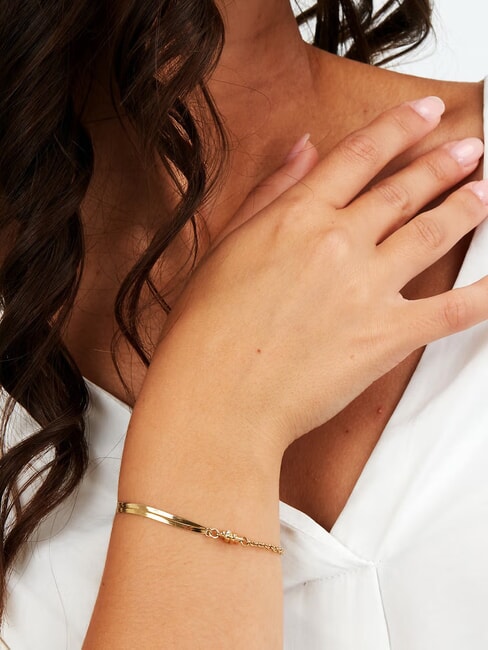 TORCHON Bracciale snake con croce e cristallo ARGENTO - Bracciali Donna