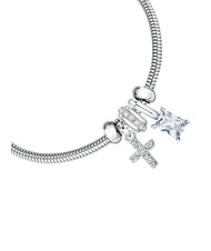 MORELLATO TORCHON Bracciale snake con croce e cristallo ARGENTO - Bracciali Donna - 3