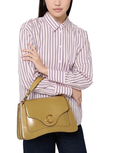 C-ME CALF COCKER Borsa cartelletta in pelle con tracolla seagrass - Borse Donna