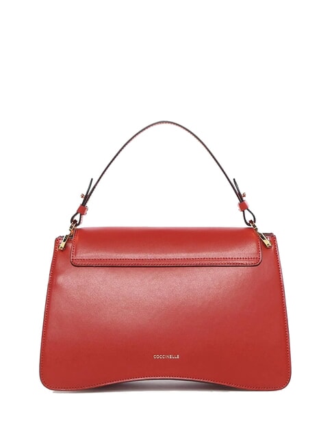 C-ME CALF COCKER Borsa cartelletta in pelle con tracolla scarlet - Borse Donna