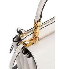 COCCINELLE ARLETTIS Hand bag in pelle martellata pearl - Borse Donna - 3