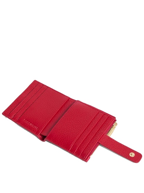 METALLIC SOFT Mini Portafoglio in pelle scarlet - Portafogli Donna