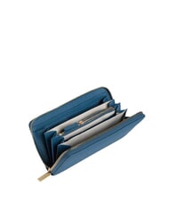 COCCINELLE METALLIC SOFT Portafoglio zip pelle martellata deep blue - Portafogli Donna - 2