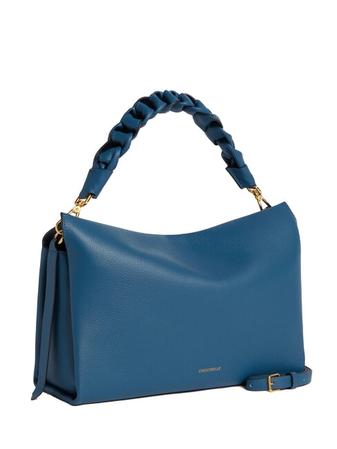 BOHEME GRANA DOUBLE Borsa in pelle martellata con tracolla deep bl/sandshe - Borse Donna