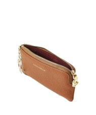 COCCINELLE C-ME SOFTY  Astuccio portachiavi/portamonete in pelle cognac - Portafogli Donna - 3