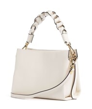 COCCINELLE BOHEME GRANA DOUBLE Borsa piccola a mano in pelle martellata blanc/des - Borse Donna - 2