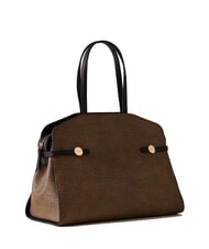 BORBONESE GEMINI Borsa shopping a spalla op naturale/nero - Borse Donna - 2
